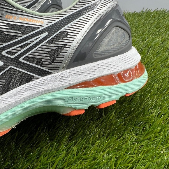 Asics Gel Nimbus Womens Size 9.5 Running Shoes Carbon White Coral - Picture 5 of 10